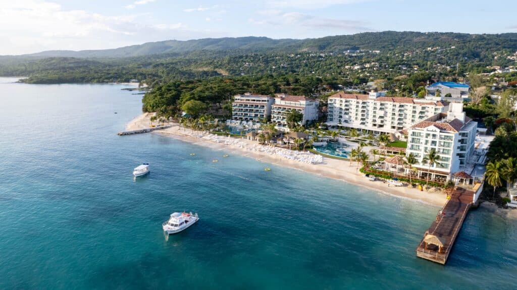 arial view of Sandals Jamaica Dunn's River