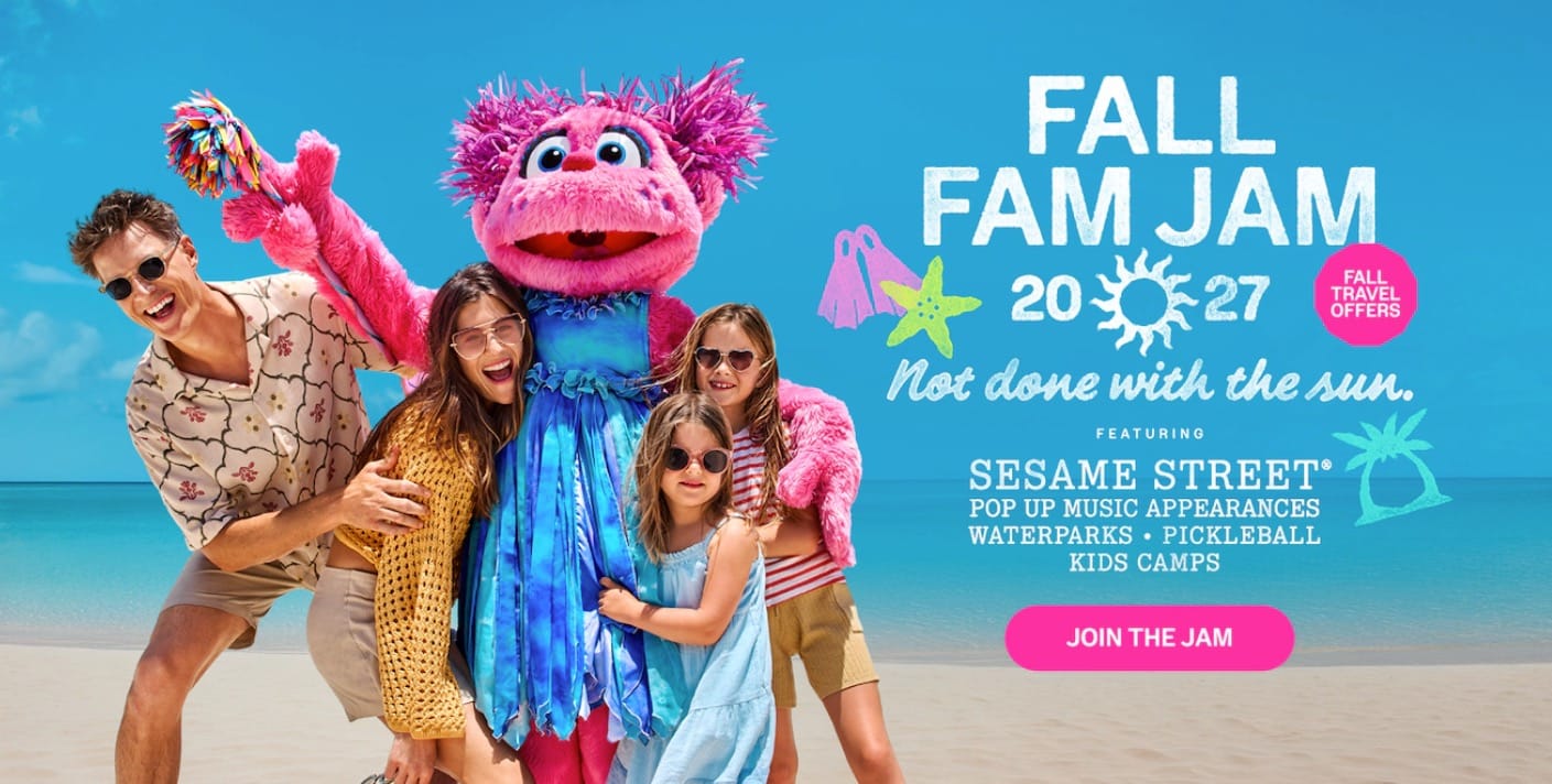 Beaches Resorts Fall Fam Jam Sale now on