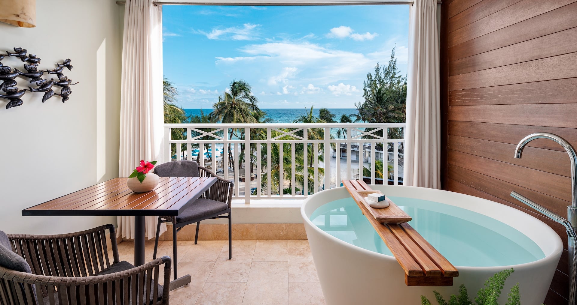 Beachfront Penthouse Club Level Suite w/ Balcony Tranquility Soaking Tub at Sandals Barbados