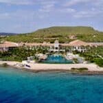 arial view of the main pool at Sandals Royal Curacao